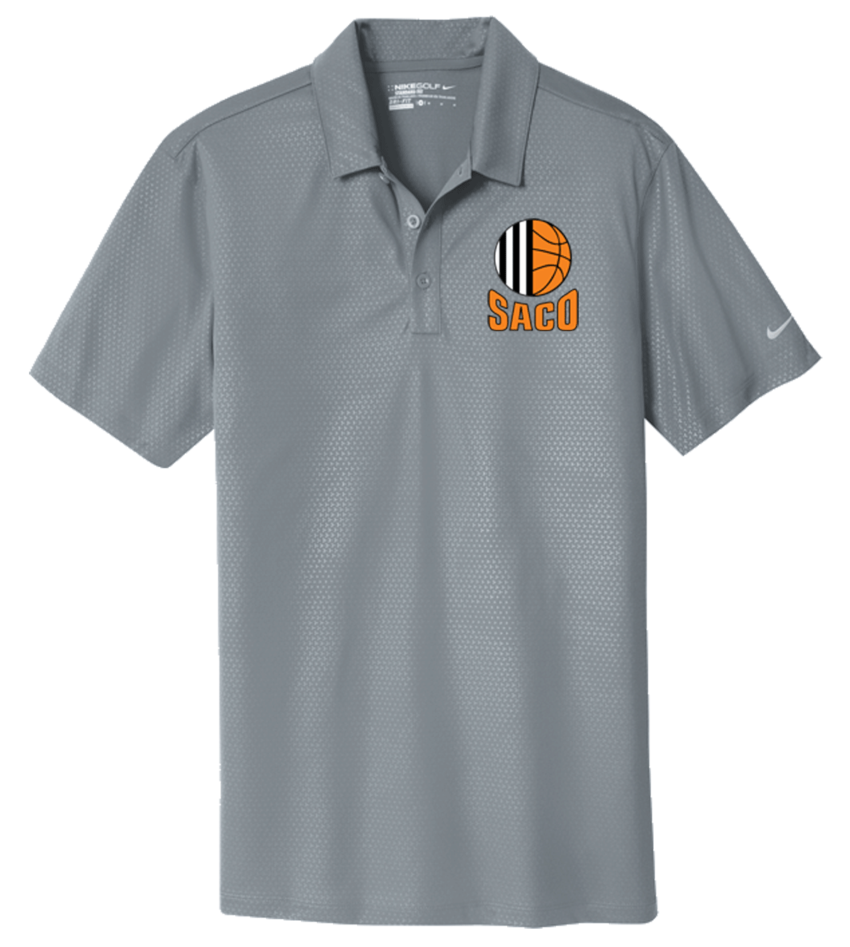SACO Dri Fit Embossed Tri Blade Polo