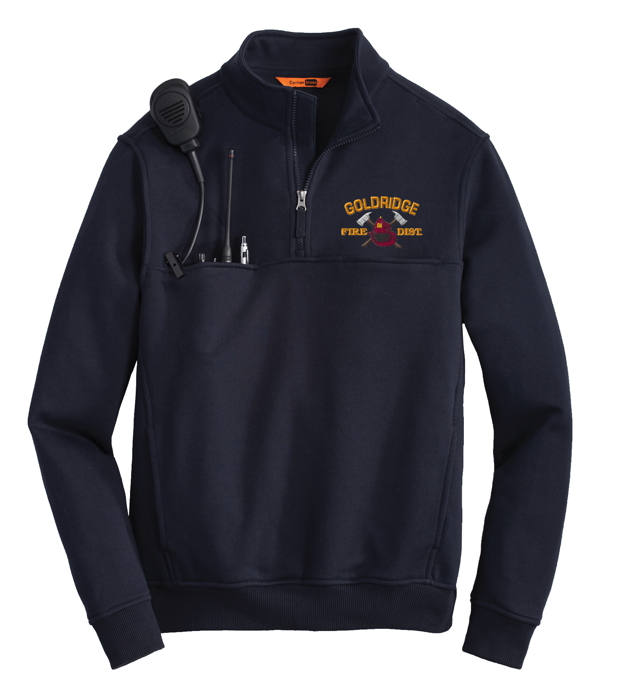 Gold Ridge Fire 1/4 zip Workshirt | distinctiverecognition.com