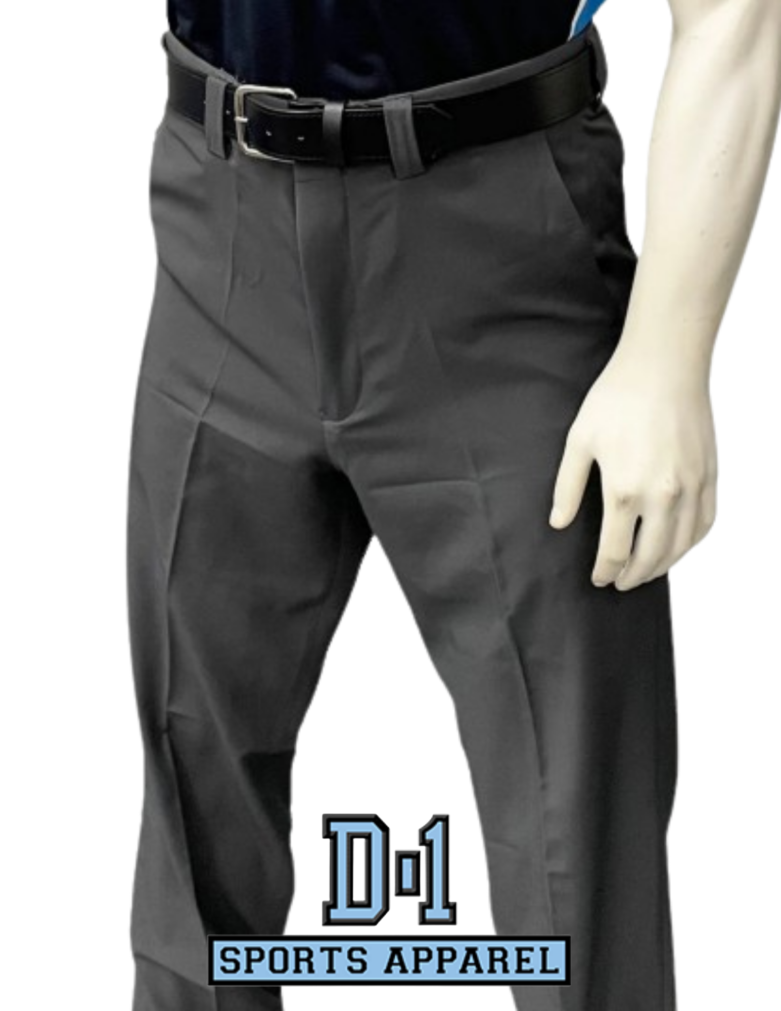 NCAA Men's 4-Way Stretch flat front PLATE pant EXPANDER WAISTBAND - Charcoal Grey