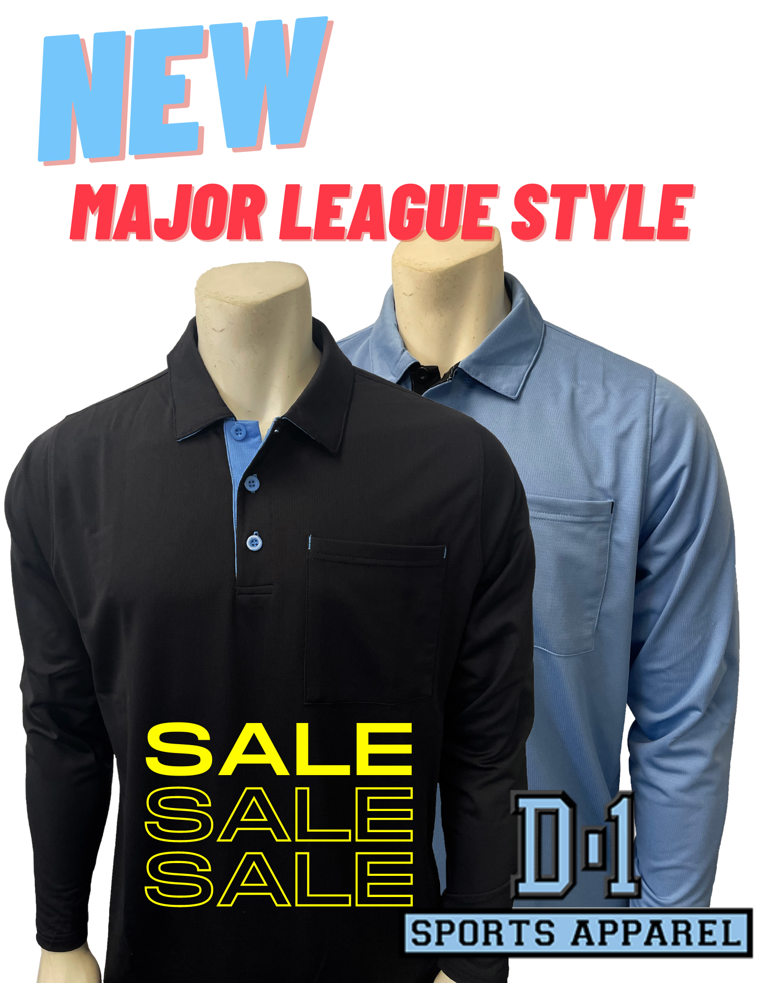 NEW MAJOR LEAGUE STYLE Long Sleeve Umpire Shirts